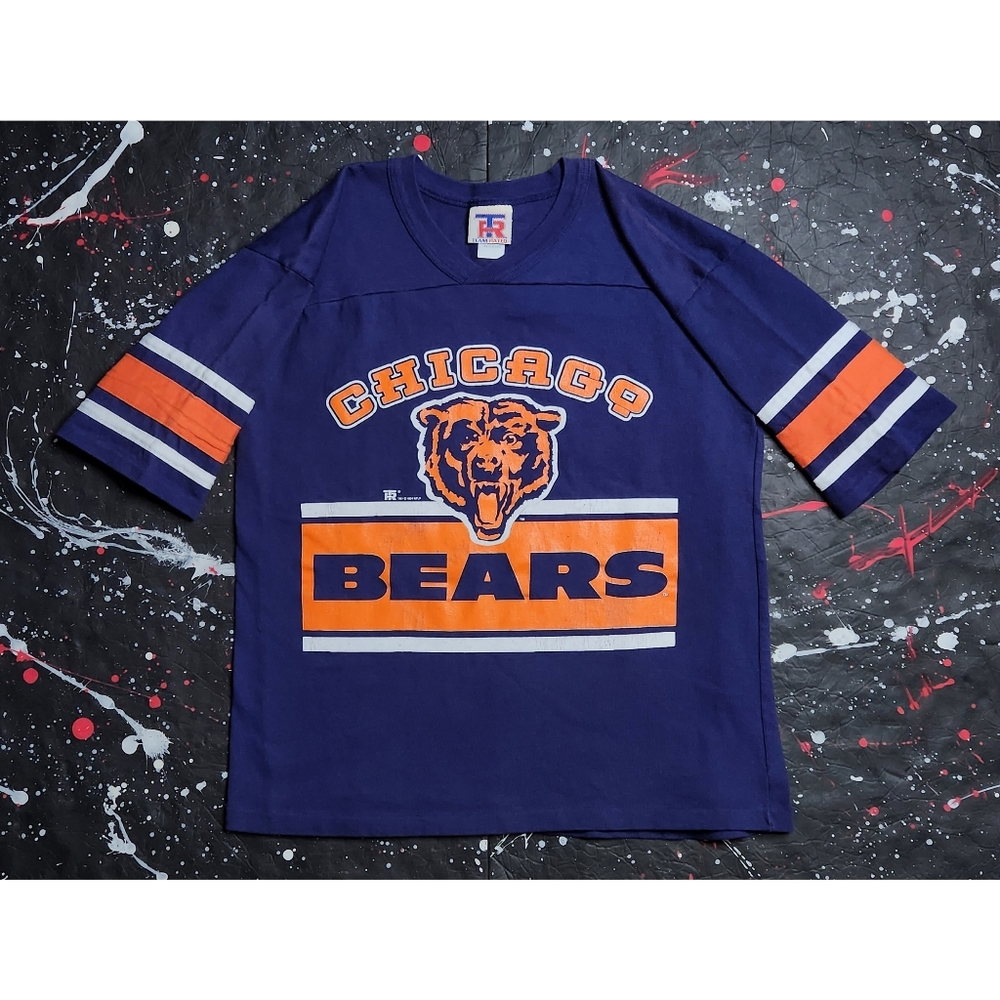 Vintage Chicago Bears women's glossy Team Rated graphic NFL football jersey sz M